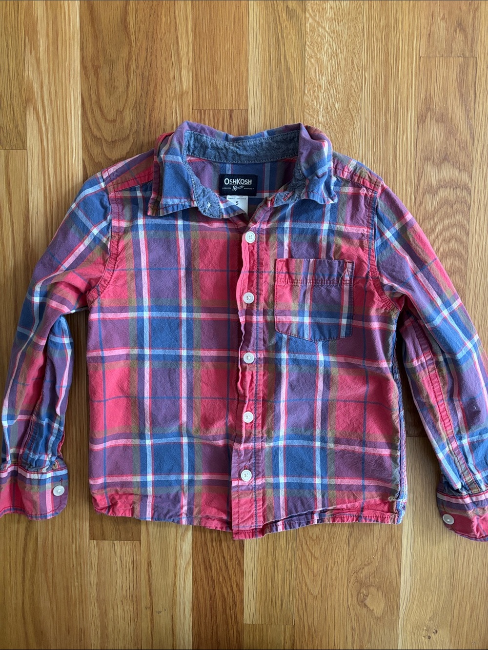 Size 5 Osh Kosh B’Gosh Plaid Button Down